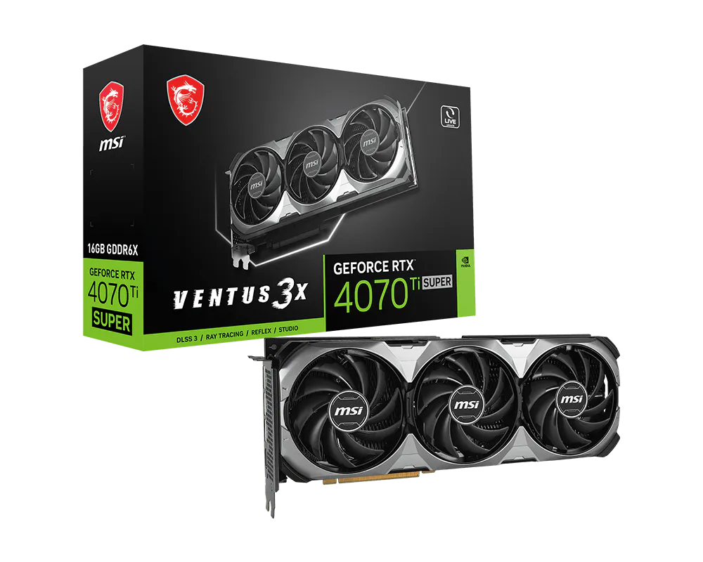 MSI GeForce RTX 4070 Ti SUPER 16G VENTUS 3X